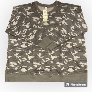 Ideology Deep Black Camo Sweatshirt- 235